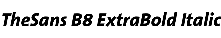 TheSans B8 ExtraBold Italic font preview