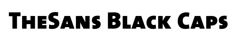 TheSans Black Caps font preview