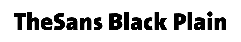 TheSans Black Plain font preview