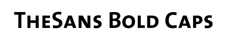 TheSans Bold Caps font preview