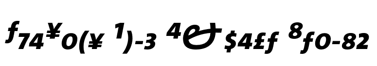 TheSans Bold Expert Italic font preview