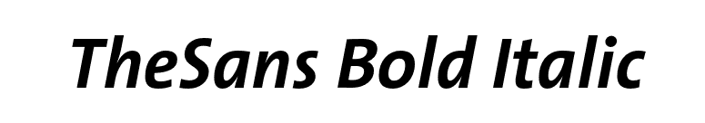 TheSans Bold Italic font preview