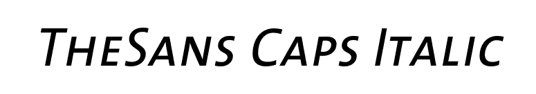 TheSans Caps Italic font preview