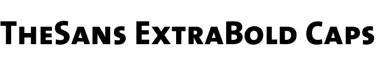 TheSans ExtraBold Caps font preview