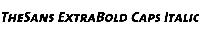 TheSans ExtraBold Caps Italic font preview