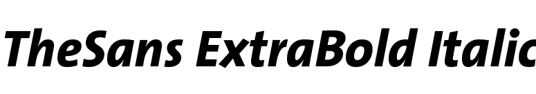 TheSans ExtraBold Italic font preview