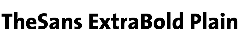TheSans ExtraBold Plain font preview