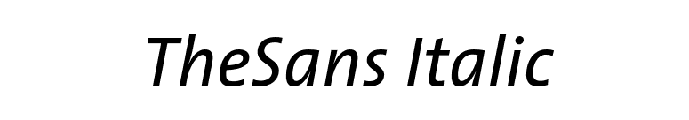 TheSans Italic font preview