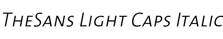 TheSans Light Caps Italic font preview