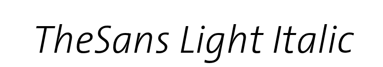 TheSans Light Italic font preview