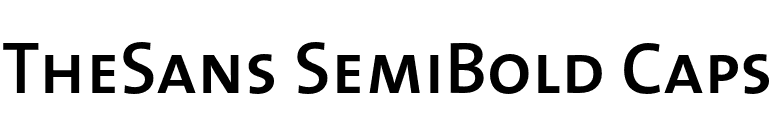TheSans SemiBold Caps font preview