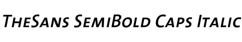 TheSans SemiBold Caps Italic font preview