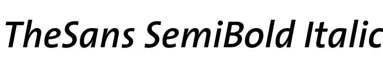 TheSans SemiBold Italic font preview