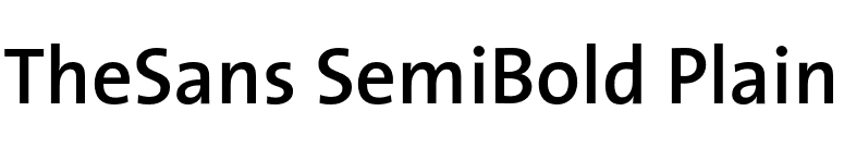 TheSans SemiBold Plain font preview