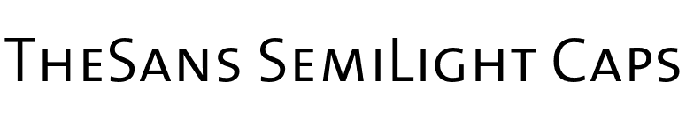 TheSans SemiLight Caps font preview