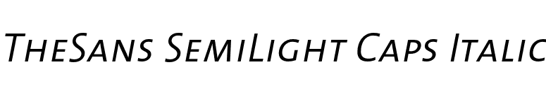 TheSans SemiLight Caps Italic font preview