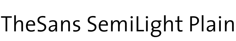 TheSans SemiLight Plain font preview