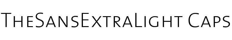 TheSansExtraLight Caps font preview