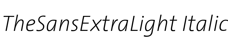 TheSansExtraLight Italic font preview