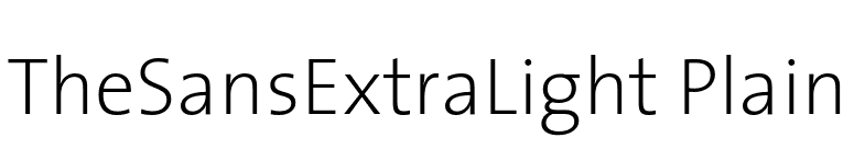 TheSansExtraLight Plain font preview