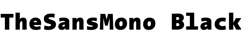 TheSansMono Black font preview