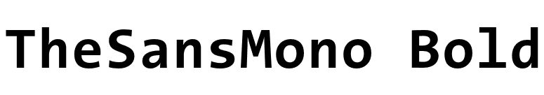 TheSansMono Bold font preview