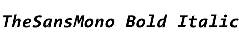 TheSansMono Bold Italic font preview