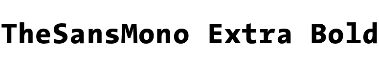 TheSansMono Extra Bold font preview