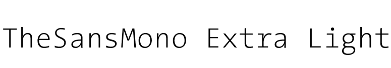 TheSansMono Extra Light font preview
