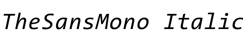 TheSansMono Italic font preview
