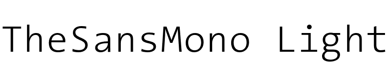 TheSansMono Light font preview