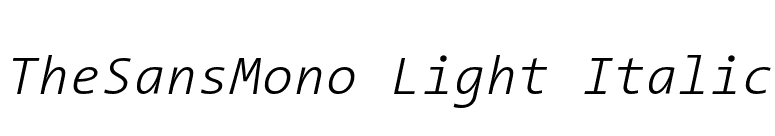 TheSansMono Light Italic font preview