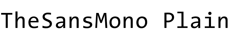 TheSansMono Plain font preview