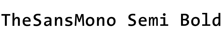 TheSansMono Semi Bold font preview