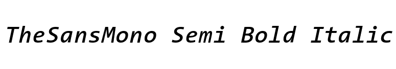 TheSansMono Semi Bold Italic font preview