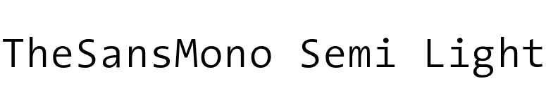 TheSansMono Semi Light font preview