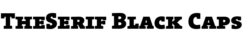 TheSerif Black Caps font preview