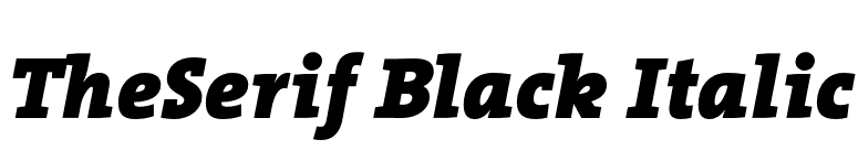 TheSerif Black Italic font preview