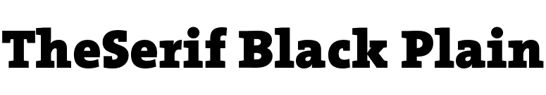 TheSerif Black Plain font preview