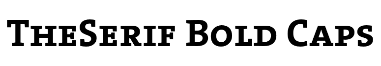TheSerif Bold Caps font preview