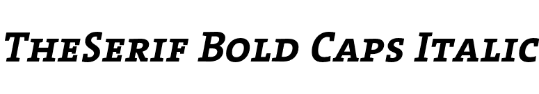 TheSerif Bold Caps Italic font preview