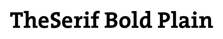 TheSerif Bold Plain font preview