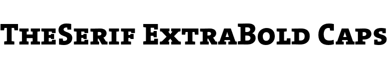 TheSerif ExtraBold Caps font preview