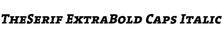 TheSerif ExtraBold Caps Italic font preview