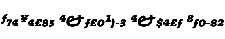 TheSerif ExtraBold Expert Italic font preview