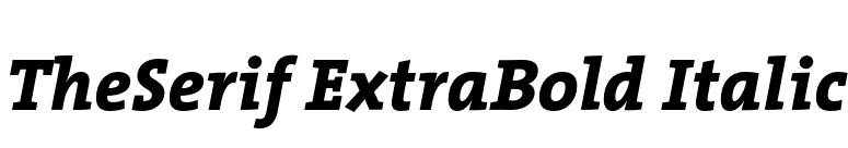 TheSerif ExtraBold Italic font preview