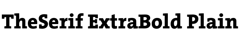 TheSerif ExtraBold Plain font preview