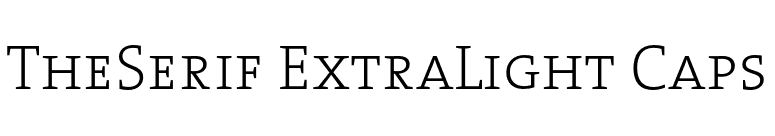 TheSerif ExtraLight Caps font preview