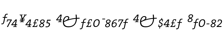 TheSerif ExtraLight Expert Italic font preview