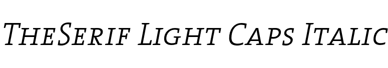 TheSerif Light Caps Italic font preview
